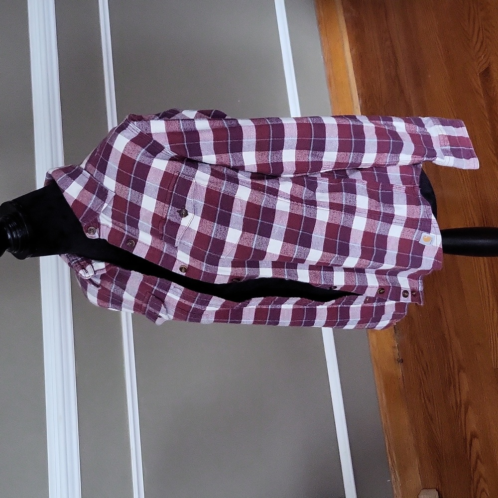 CARHARTT Women's Hamilton Flannel Shirt II Size Small Cinnamon Red - Picture 1 of 10